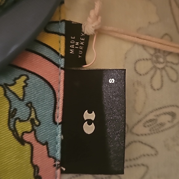 NWT Lazy Oaf oversized unisex button down jacket iconic graphics, pastels - Picture 4 of 10